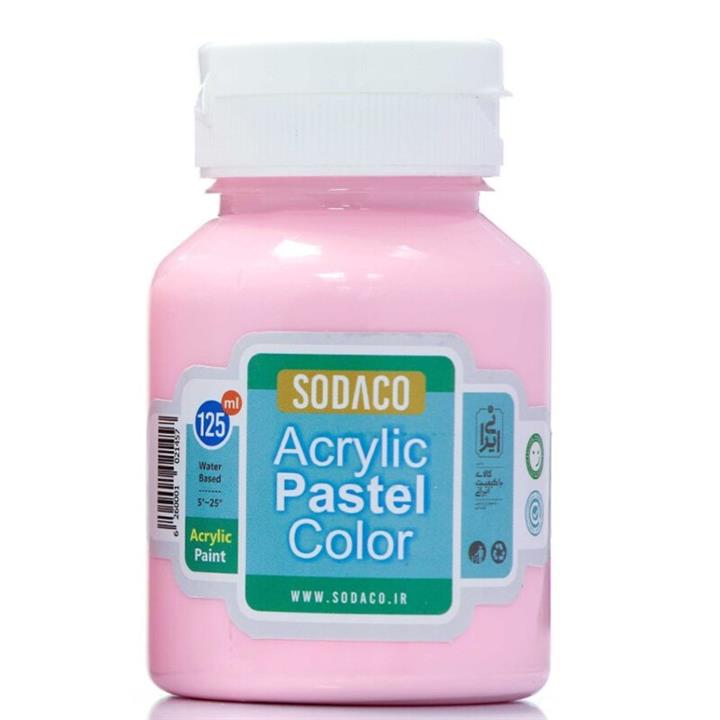 رنگ اکریلیک پاستلی 125 میل صورتی روشن کد acrylic PASTEL 2774